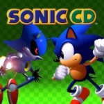Sonic le hérisson et Dr Robotnik dans un combat épique, illustration du jeu Sonic CD, jeu vidéo de plateforme classique, action et aventure.