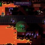 A1. Fizzy pixel art de jeu de tir spatial avec des mécaniques de combat intenses sur fond de lave et de paysages futuristes.