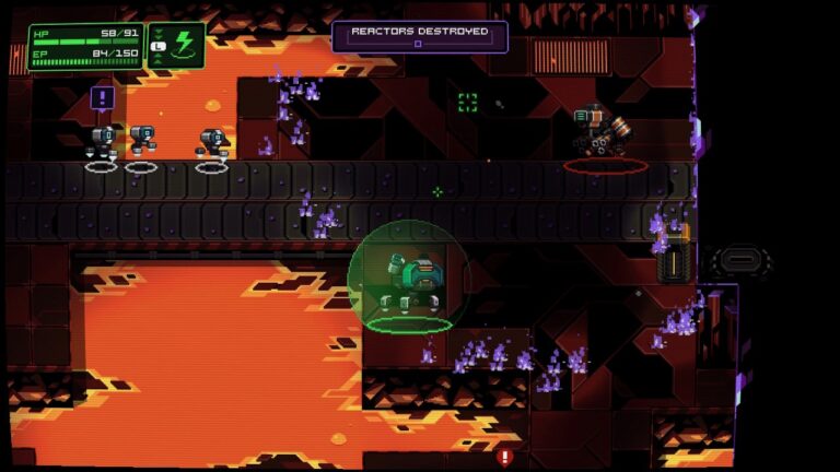 A1. Fizzy pixel art de jeu de tir spatial avec des mécaniques de combat intenses sur fond de lave et de paysages futuristes.