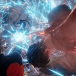 énergie de combat intense dans un jeu vidéo de guerre avec effets lumineux bleus et explosions, action en ligne, jeu d'arcade futuriste, héros en pleine bataille, graphismes haute définition.