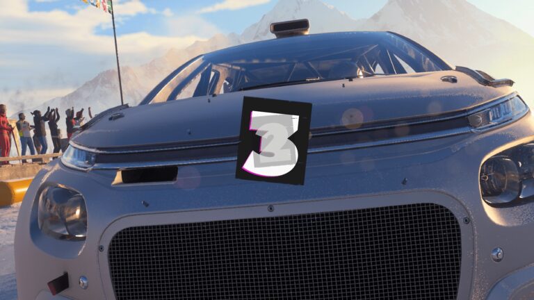 Dossier de voiture de course de simulation d'aviation sur neige pour jeu vidéo, course automobile, design moderne, scène spectaculaire, plateforme de course de haut niveau.