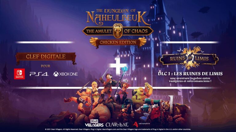 Amusement gaming digital pour PC PS4 Xbox One, jeu d'aventure fantastique "The Dungeon of Naheulbeuk : La Chouette Edition" avec DLC "Les Ruines de Limis".