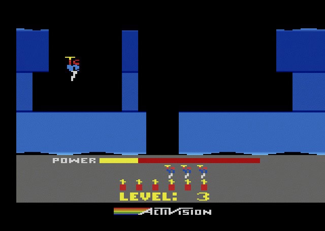 Capture d'écran d'un jeu vidéo rétro de plateforme avec personnages pixelisés.