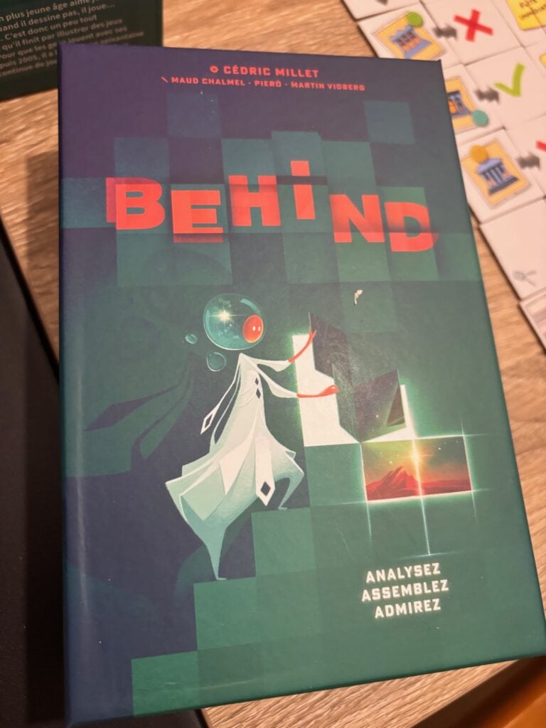 Behind