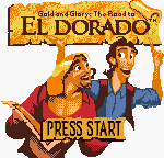 Chaudron, volant et jeune homme un peu nerveux, devant la bannière d'El Dorado, prêt à commencer une aventure de jeu vidéo.