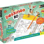 Une tablette lumineuse pour dessiner facilement, idéale pour enfants à partir de 7 ans, avec manuel et 6 pochons, permettant de créer et découvrir la bande dessinée de manière ludique.