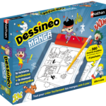 Jeu de dessin manga pour enfants, avec plus de 380 modèles (personnages et décor) et 6 pochoirs pour créer facilement des mangas lumineux et amusants.