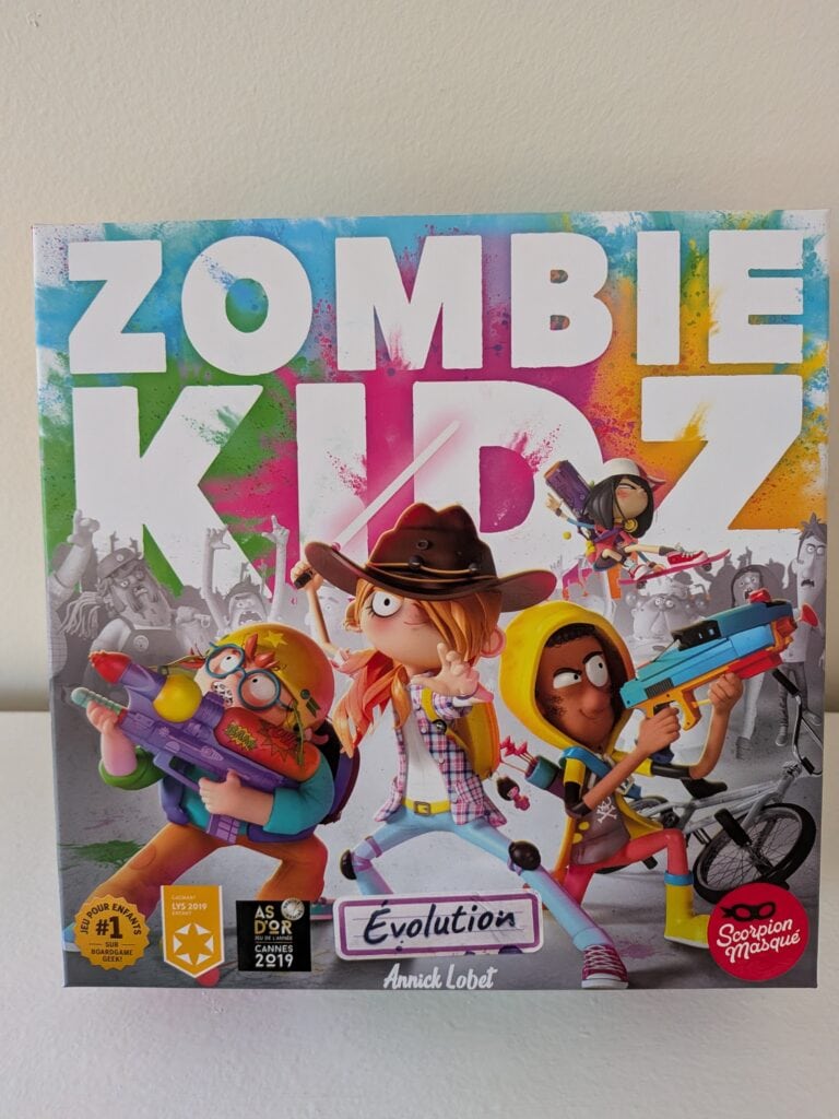 Jeu de société Zombiekidz inspiré des jeux d'action et aventure, parfait pour les amateurs de jeux de stratégie et de zombies.
