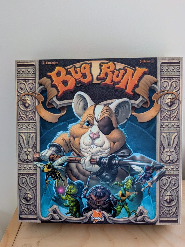 2. Jeu de société "Big Run" avec illustrations de héros animaux et figurants fantastiques, parfait pour les amateurs de jeux de stratégie et d'aventure.