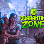 Image de la zone de quarantaine dans "Quarantine Zone: The Last Check" avec des survivants et un chien dans un environnement post-apocalyptique.