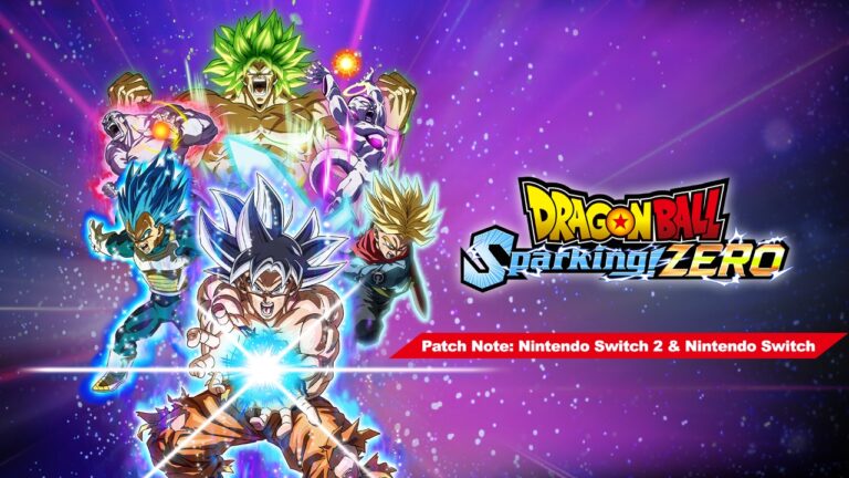 Image de Dragon Ball Sparking! ZERO avec plusieurs personnages puissants en action, illustrant la mise à jour gratuite pour Nintendo Switch.