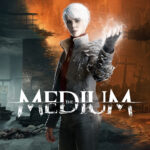Personnage principal du jeu The Medium, une médium, dans un décor apocalyptique avec des éléments surnaturels et une ambiance sombre, illustrant l'univers mystérieux et effrayant du jeu.