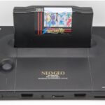Console NeoGeo Mini pour jeux rétro, compatible avec cartouches NeoGeo, idéale pour collectionneurs et amateurs de jeux classiques.