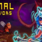 Personnage principal en costume de loup avec pouvoirs magiques dans un environnement fantastique sombre et mystérieux.