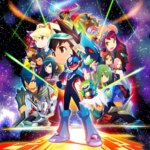 Image de la collection Mega Man Star Force Legacy, mettant en avant des personnages emblématiques dans un univers spatial coloré.
