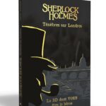 Detective Sherlock Holmes face à l'obscurité sur Londres, illustrant une enquête graphique intense.