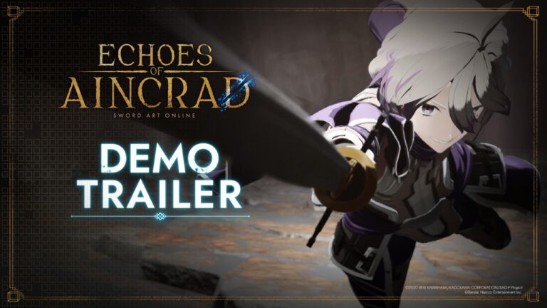 Personnage de Sword Art Online dans la démo Echoes of Aincrad, prêt à combattre avec une épée dans un environnement virtuel.