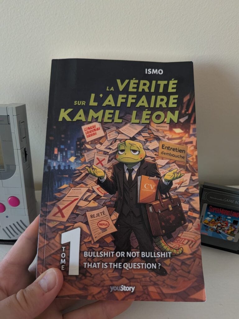 Couverture du livre La Vérité sur l’affaire Kamel Léon, Tome 1 par ISMO, illustrée avec un personnage de manga dans un décor urbain nocturne.
