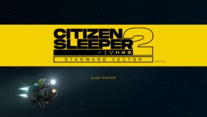 Capture d'écran du jeu Citizen Sleeper 2: Starward Vector montrant un vaisseau spatial dans l'espace.