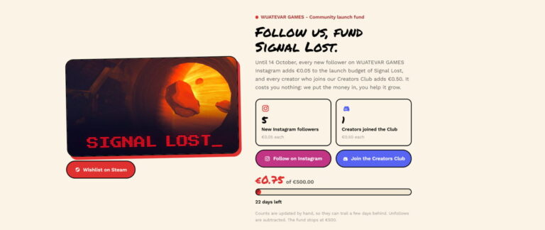 Capture d'écran du nouveau trailer de gameplay SIGNAL LOST de WUATEVAR GAMES, montrant une scène de jeu avec un paysage extraterrestre.