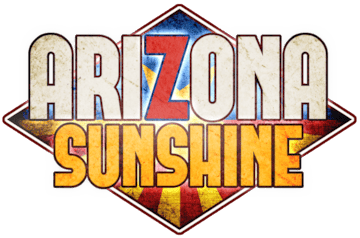 Logo du jeu vidéo Arizona Sunshine® avec un fond désertique et un ciel ensoleillé, annonçant la sortie en janvier 2027.