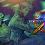 Illustration de style anime pour le jeu Bird Age, montrant deux personnages assis avec un fond coloré et un logo de jeu.