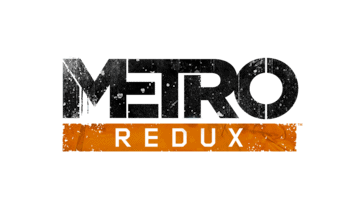 Logo de METRO Redux, jeu vidéo de tir à la première personne avec mise à jour gratuite en octobre, illustrant l'univers post-apocalyptique du jeu.