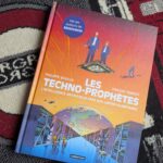 Couverture du livre Les Techno-prophètes par Philippe Bihouix et Vincent Perriot, édition Casterman, sur fond orange et violet avec des silhouettes humaines et un globe stylisé.